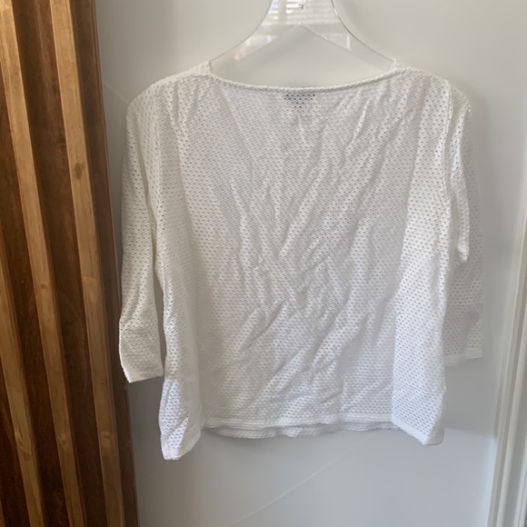 WORTH‎ Perforated Pullover Square neck Top. S - Picture 5 of 9